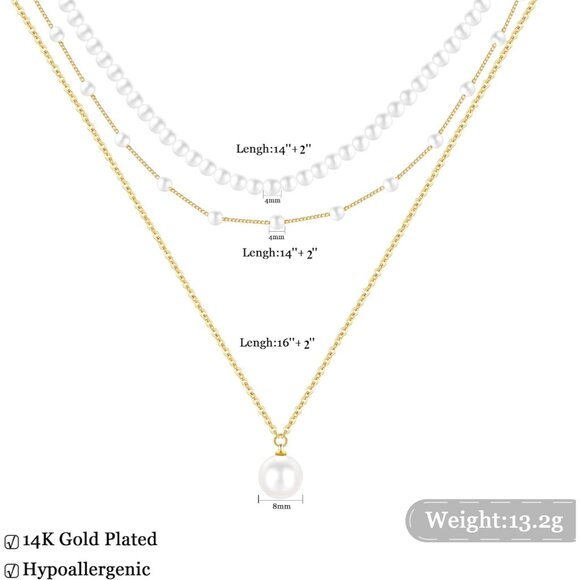Elegant 3-Piece Gold Pearl Jewelry Set for Women - Perfect Gift for Any Occasion - Picture 7 of 9